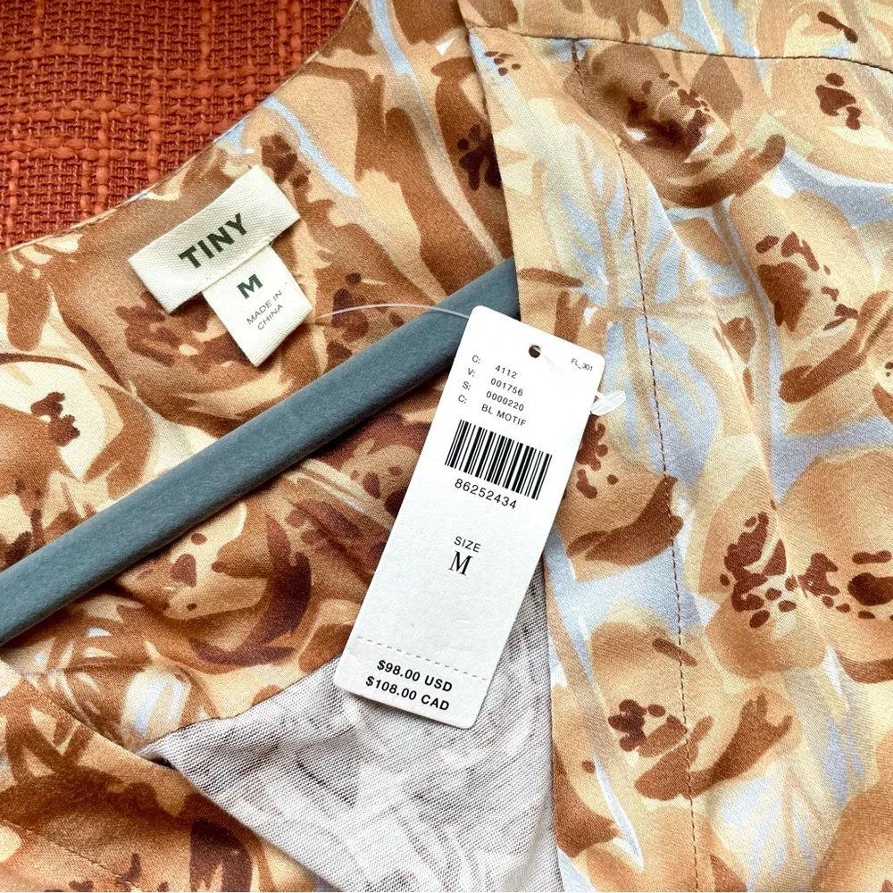 Anthropologie Tiny Valentina Long Sleeve Printed Surplice Blouse Top Size M NWT - Picture 6 of 12